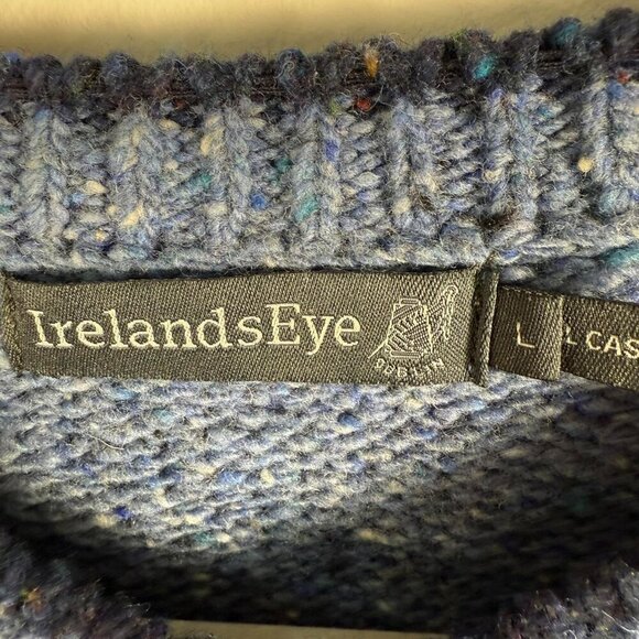 IrelandsEye Irish Wool Cashmere V-Neck Sweater Large - Picture 2 of 7